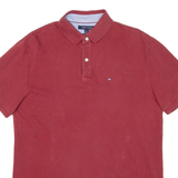 TOMMY HILFIGER Mens Polo Shirt Red M