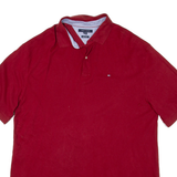 TOMMY HILFIGER Mens Polo Shirt Red 2XL