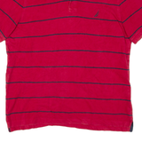 NAUTICA Mens Polo Shirt Red Striped M