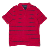 NAUTICA Mens Polo Shirt Red Striped M