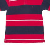 NAUTICA Mens Polo Shirt Red Striped L