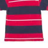 NAUTICA Mens Polo Shirt Red Striped L