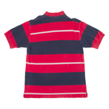 NAUTICA Mens Polo Shirt Red Striped L