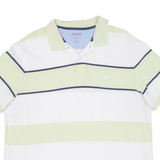 CHAPS Mens Polo Shirt Green Striped L