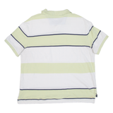 CHAPS Mens Polo Shirt Green Striped L