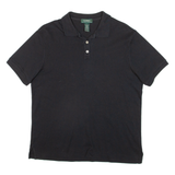 LAUREN RALPH LAUREN Womens Polo Shirt Black L