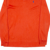 POLO RALPH LAUREN Mens Polo Shirt Orange Long Sleeve M