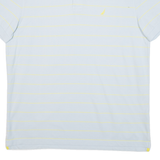 NAUTICA Mens Polo Shirt Blue Striped L