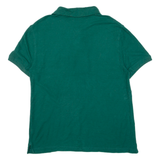 TOMMY HILFIGER Mens Polo Shirt Green Striped L