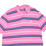 CHAPS Mens Polo Shirt Pink Striped XL