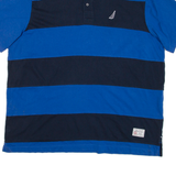 NAUTICA Tall Mens Polo Shirt Blue Striped 2XL