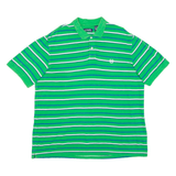 CHAPS Mens Polo Shirt Green Striped 2XL