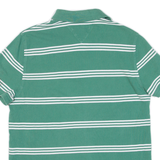TOMMY HILFIGER Mens Polo Shirt Green Striped M