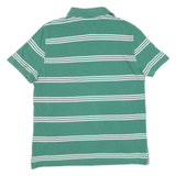 TOMMY HILFIGER Mens Polo Shirt Green Striped M