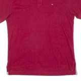 TOMMY HILFIGER Mens Polo Shirt Maroon M