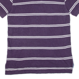 TOMMY HILFIGER Mens Polo Shirt Purple Striped L