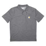 CARHARTT Loose Fit Mens Polo Shirt Grey M