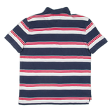 TOMMY HILFIGER Mens Polo Shirt Blue Striped M
