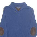 TOMMY HILFIGER Mens Jumper Blue V-Neck Tight Knit Wool M