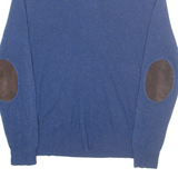 TOMMY HILFIGER Mens Jumper Blue V-Neck Tight Knit Wool M