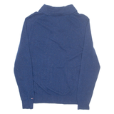 TOMMY HILFIGER Mens Jumper Blue V-Neck Tight Knit Wool M
