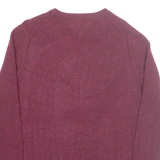 TOMMY HILFIGER Mens Jumper Red Tight Knit Wool M