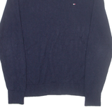 TOMMY HILFIGER Mens Jumper Blue Tight Knit Wool M