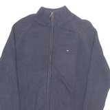 TOMMY HILFIGER Mens Jumper Blue Tight Knit M