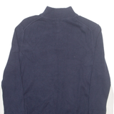 TOMMY HILFIGER Womens Jumper Blue 1/4 Zip Tight Knit M