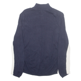 TOMMY HILFIGER Womens Jumper Blue 1/4 Zip Tight Knit M