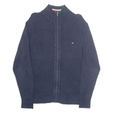 TOMMY HILFIGER Mens Jumper Blue Tight Knit M