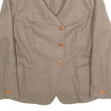 MAX MARA Womens Blazer Jacket Beige Wool UK 12