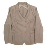 MAX MARA Womens Blazer Jacket Beige Wool UK 12