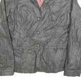 BRANDL Mens Blazer Jacket Grey Leather M