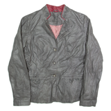 BRANDL Mens Blazer Jacket Grey Leather M