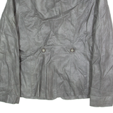 BRANDL Mens Blazer Jacket Grey Leather M