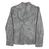 BRANDL Mens Blazer Jacket Grey Leather M