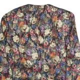 HARDOB Womens Blazer Jacket Black Viscose 90s Floral L