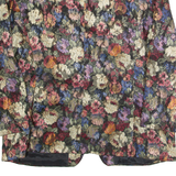 HARDOB Womens Blazer Jacket Black Viscose 90s Floral L