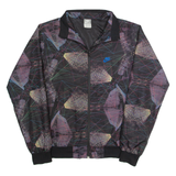 NIKE Womens Track Jacket Black Crazy Pattern S