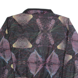 NIKE Womens Track Jacket Black Crazy Pattern S