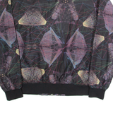 NIKE Womens Track Jacket Black Crazy Pattern S