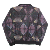 NIKE Womens Track Jacket Black Crazy Pattern S