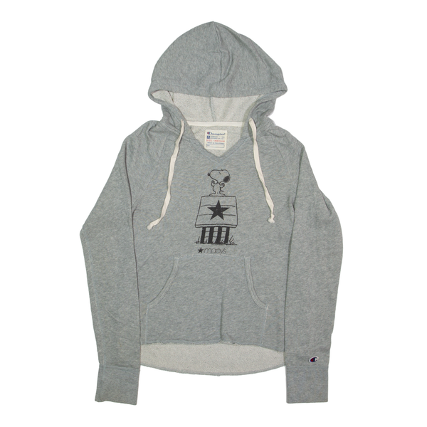 CHAMPION Snoopy Macys Hoodie Grey Pullover Womens M