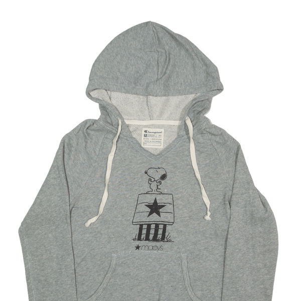 CHAMPION Snoopy Macys Hoodie Grey Pullover Womens M