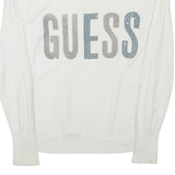 GUESS Womens Jumper Cream Tight Knit Viscose XL