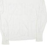 GUESS Womens Jumper Cream Tight Knit Viscose XL