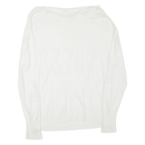 GUESS Womens Jumper Cream Tight Knit Viscose XL