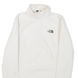 THE NORTH FACE Womens Fleece White 1/4 Zip XS