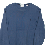 TIMBERLAND Mens Jumper Blue Tight Knit S
